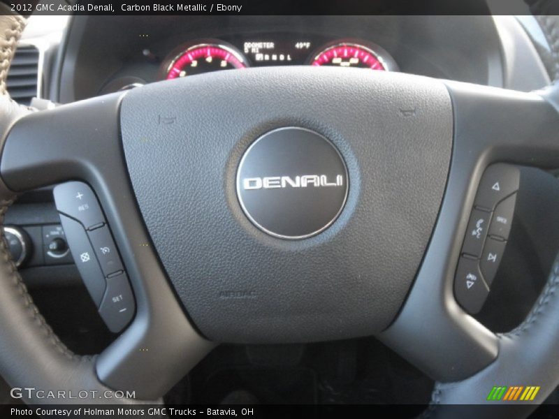 Carbon Black Metallic / Ebony 2012 GMC Acadia Denali