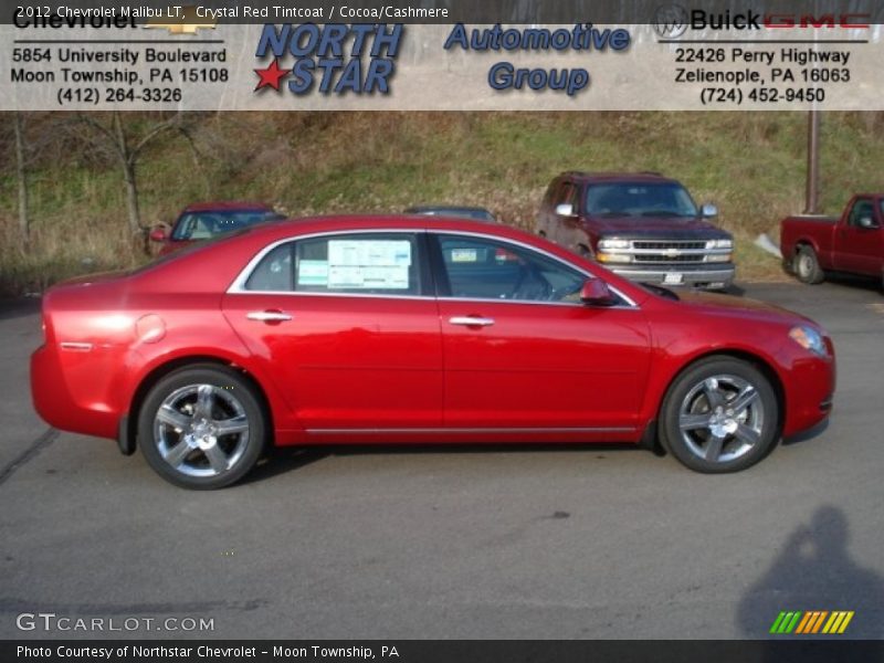 Crystal Red Tintcoat / Cocoa/Cashmere 2012 Chevrolet Malibu LT