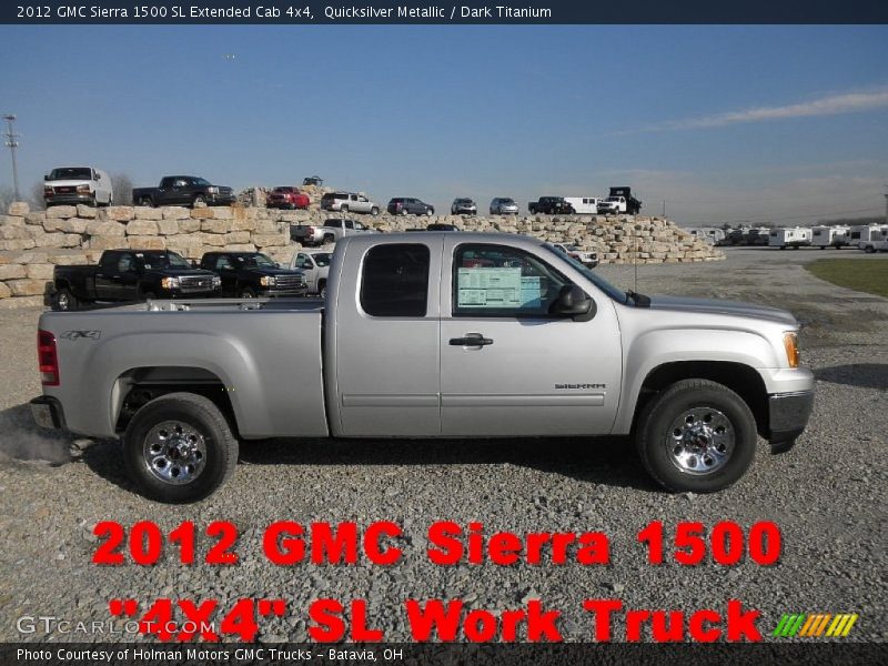 Quicksilver Metallic / Dark Titanium 2012 GMC Sierra 1500 SL Extended Cab 4x4