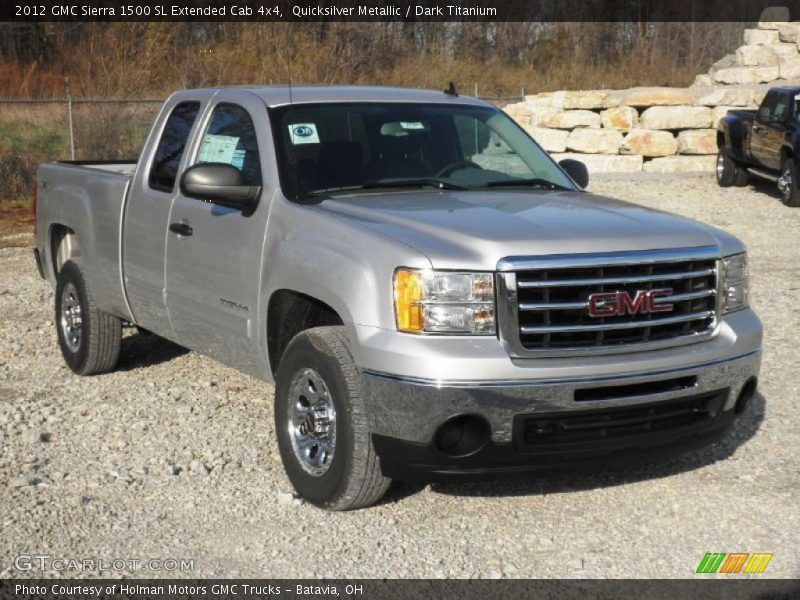 Quicksilver Metallic / Dark Titanium 2012 GMC Sierra 1500 SL Extended Cab 4x4