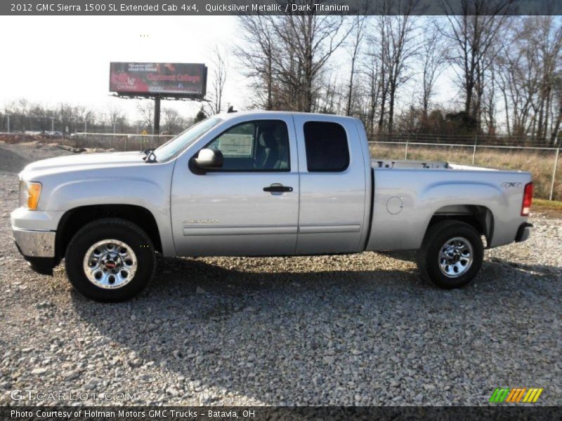 Quicksilver Metallic / Dark Titanium 2012 GMC Sierra 1500 SL Extended Cab 4x4