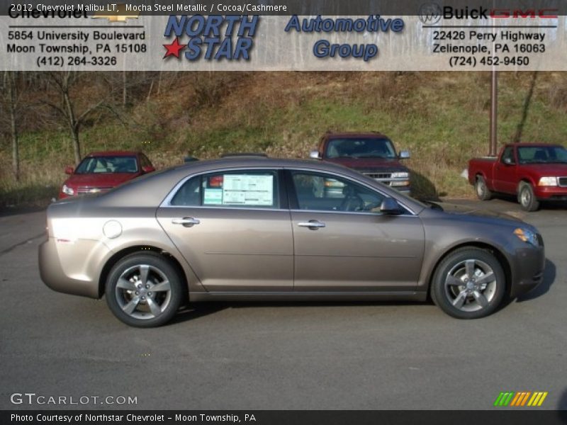Mocha Steel Metallic / Cocoa/Cashmere 2012 Chevrolet Malibu LT