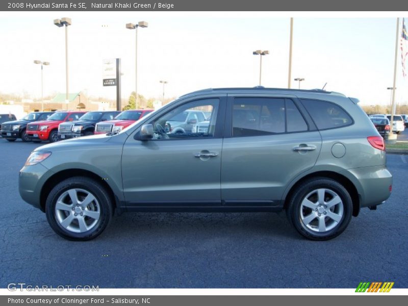 Natural Khaki Green / Beige 2008 Hyundai Santa Fe SE