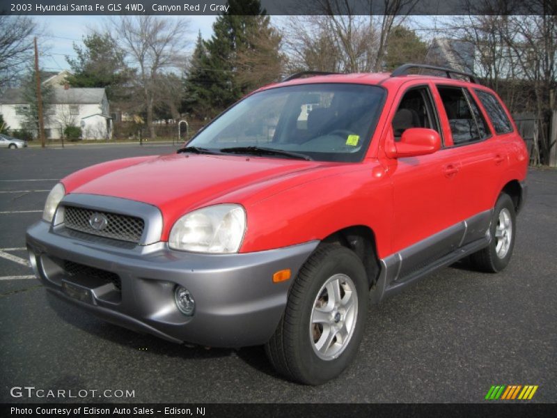 Canyon Red / Gray 2003 Hyundai Santa Fe GLS 4WD