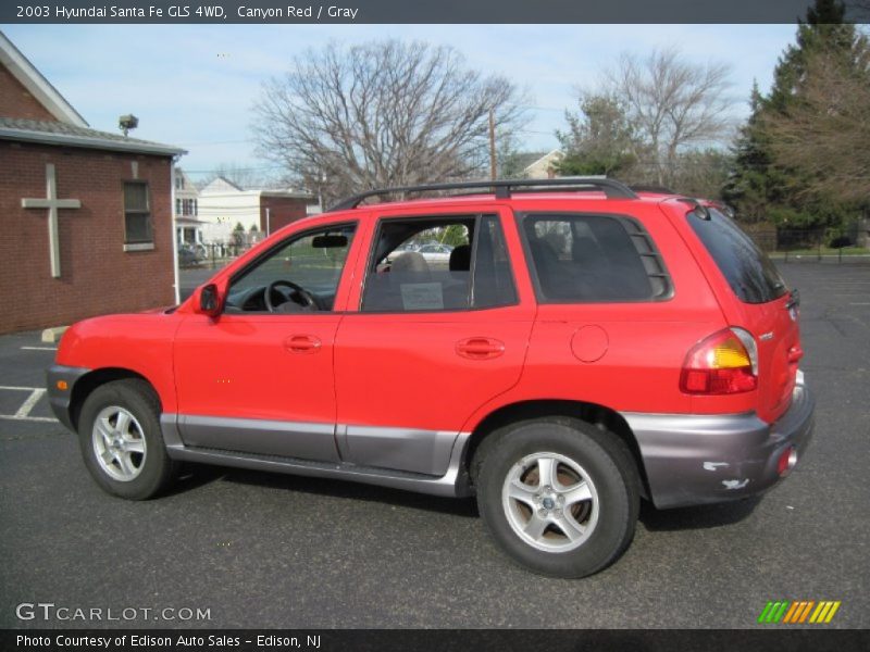 Canyon Red / Gray 2003 Hyundai Santa Fe GLS 4WD