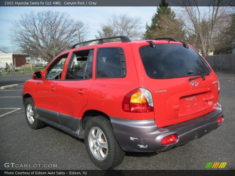 Canyon Red / Gray 2003 Hyundai Santa Fe GLS 4WD