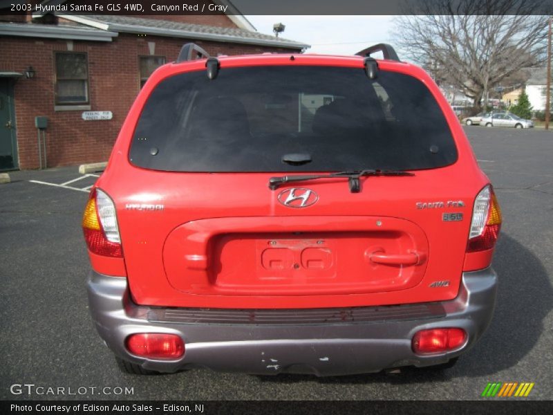 Canyon Red / Gray 2003 Hyundai Santa Fe GLS 4WD
