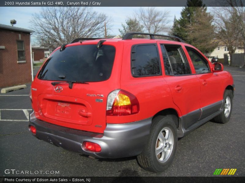 Canyon Red / Gray 2003 Hyundai Santa Fe GLS 4WD