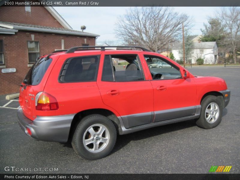 Canyon Red / Gray 2003 Hyundai Santa Fe GLS 4WD