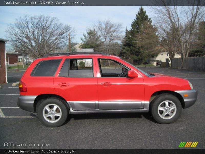 Canyon Red / Gray 2003 Hyundai Santa Fe GLS 4WD