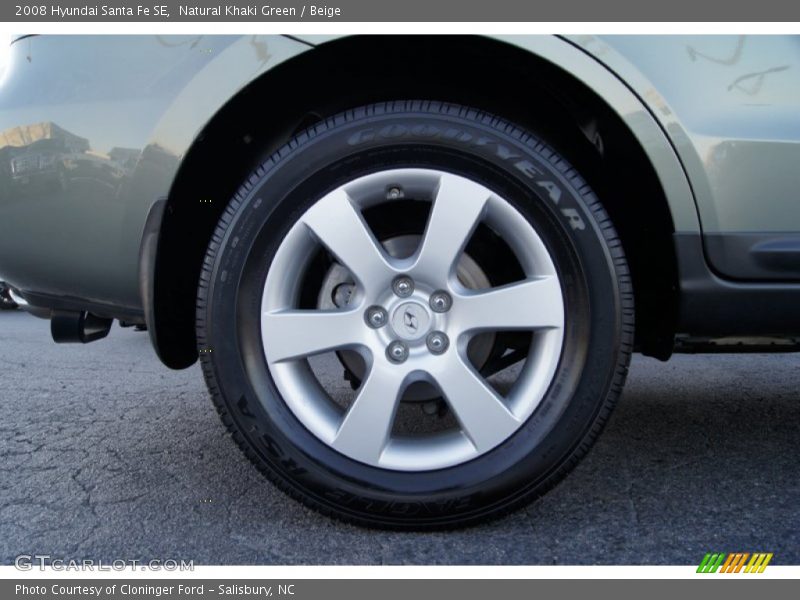 Natural Khaki Green / Beige 2008 Hyundai Santa Fe SE