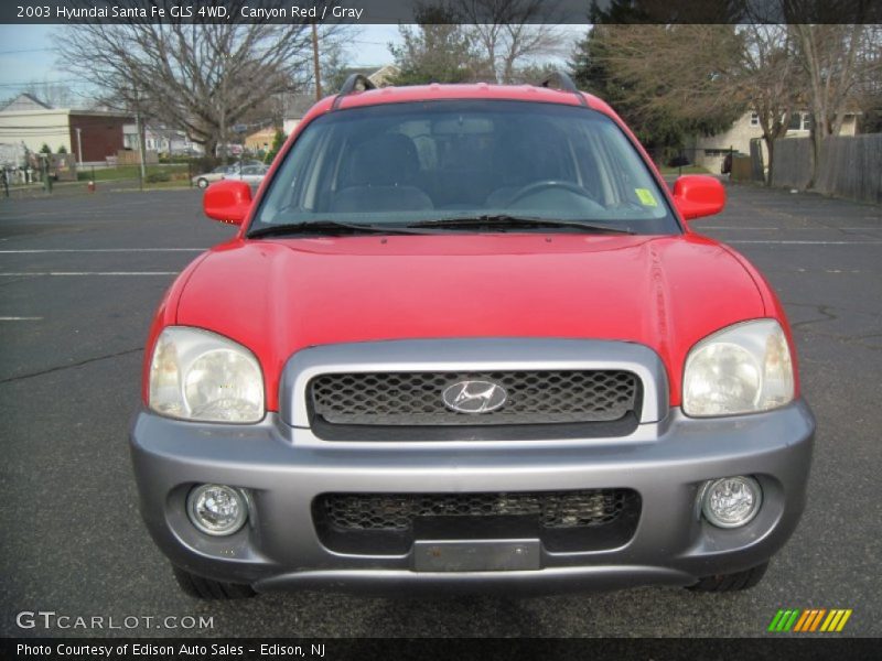 Canyon Red / Gray 2003 Hyundai Santa Fe GLS 4WD