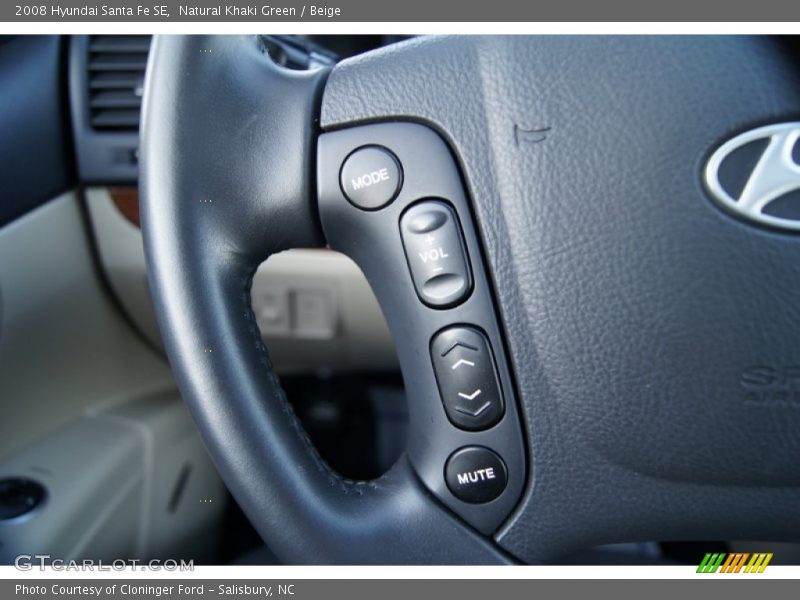 Natural Khaki Green / Beige 2008 Hyundai Santa Fe SE