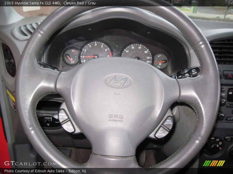 Canyon Red / Gray 2003 Hyundai Santa Fe GLS 4WD