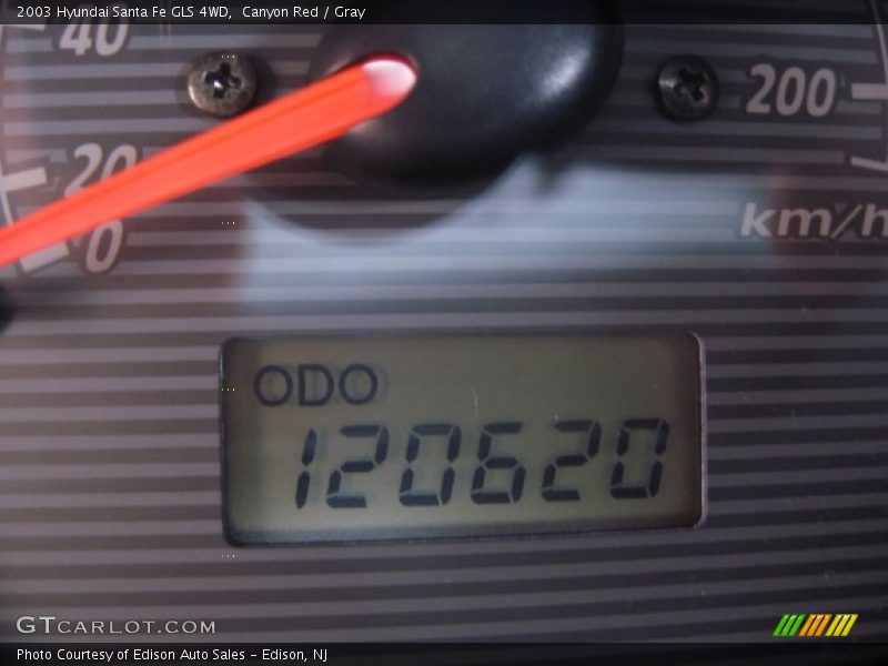 Canyon Red / Gray 2003 Hyundai Santa Fe GLS 4WD