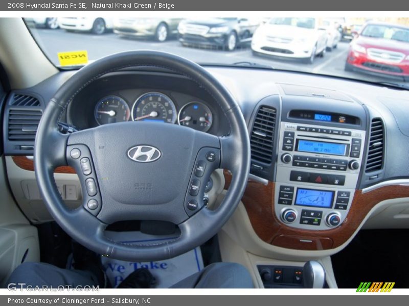 Natural Khaki Green / Beige 2008 Hyundai Santa Fe SE