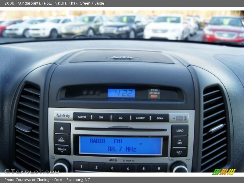 Natural Khaki Green / Beige 2008 Hyundai Santa Fe SE