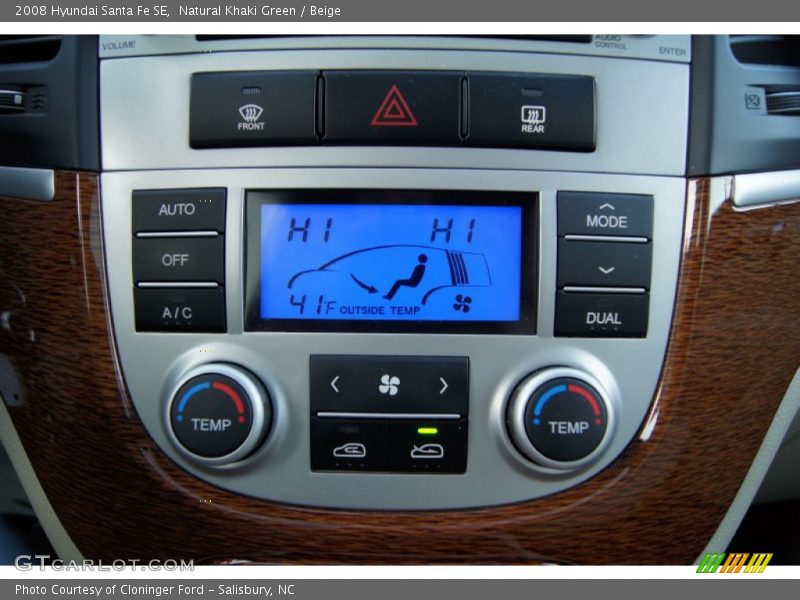 Natural Khaki Green / Beige 2008 Hyundai Santa Fe SE