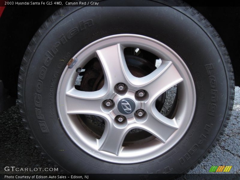 Canyon Red / Gray 2003 Hyundai Santa Fe GLS 4WD