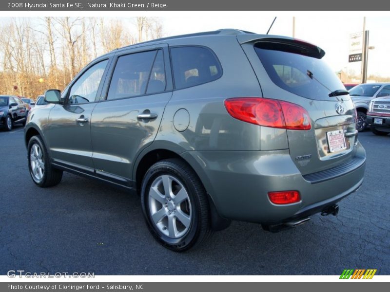 Natural Khaki Green / Beige 2008 Hyundai Santa Fe SE