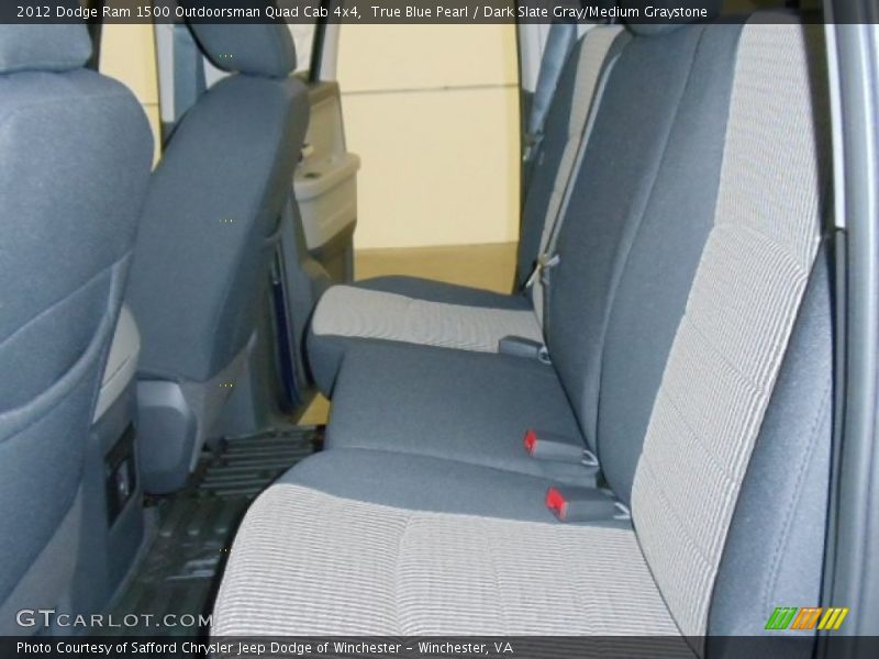 True Blue Pearl / Dark Slate Gray/Medium Graystone 2012 Dodge Ram 1500 Outdoorsman Quad Cab 4x4