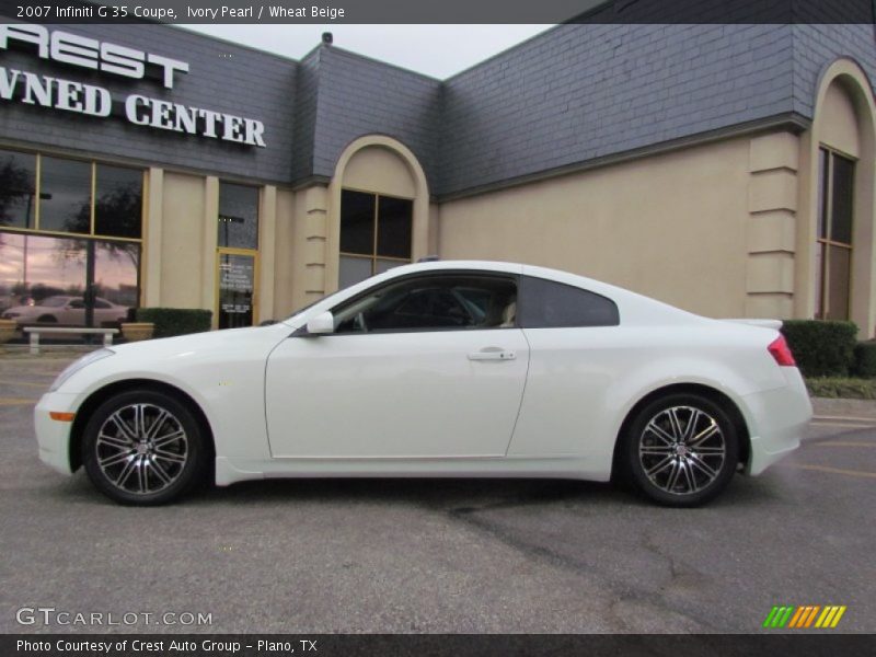 Ivory Pearl / Wheat Beige 2007 Infiniti G 35 Coupe