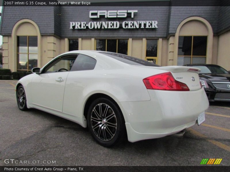 Ivory Pearl / Wheat Beige 2007 Infiniti G 35 Coupe