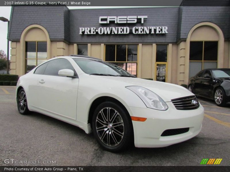 Ivory Pearl / Wheat Beige 2007 Infiniti G 35 Coupe