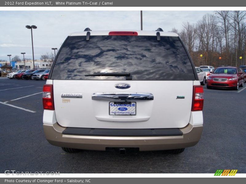 White Platinum Tri-Coat / Camel 2012 Ford Expedition XLT