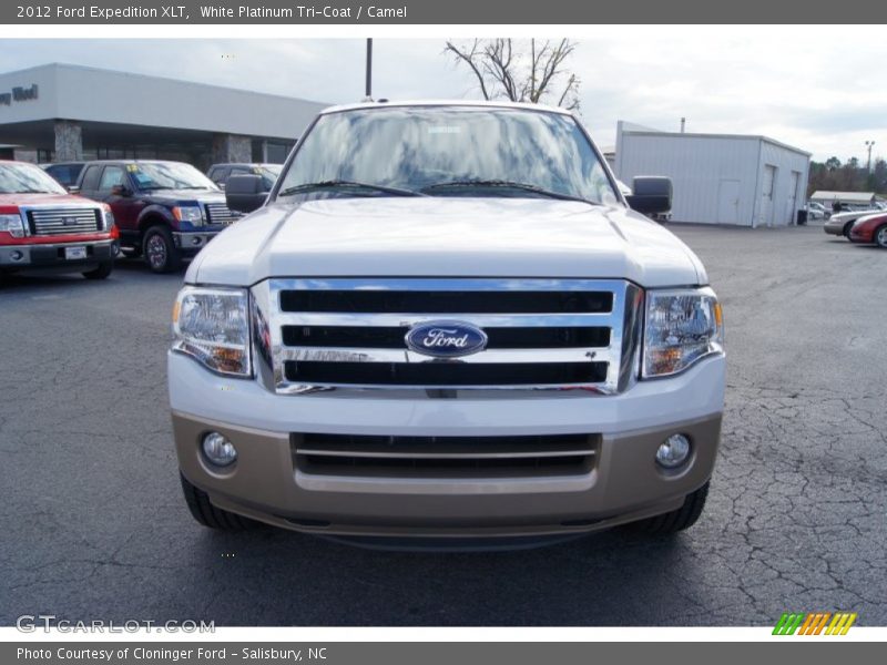 White Platinum Tri-Coat / Camel 2012 Ford Expedition XLT