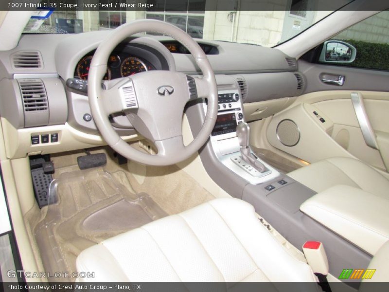 Ivory Pearl / Wheat Beige 2007 Infiniti G 35 Coupe