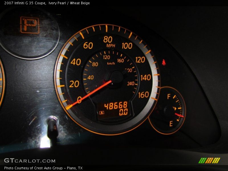 Ivory Pearl / Wheat Beige 2007 Infiniti G 35 Coupe