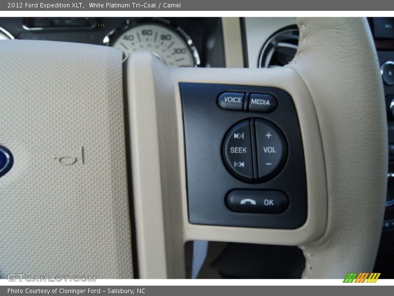 White Platinum Tri-Coat / Camel 2012 Ford Expedition XLT