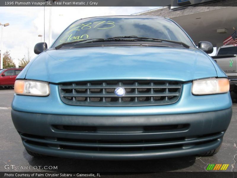 Teal Pearl Metallic / Grey 1996 Plymouth Voyager SE