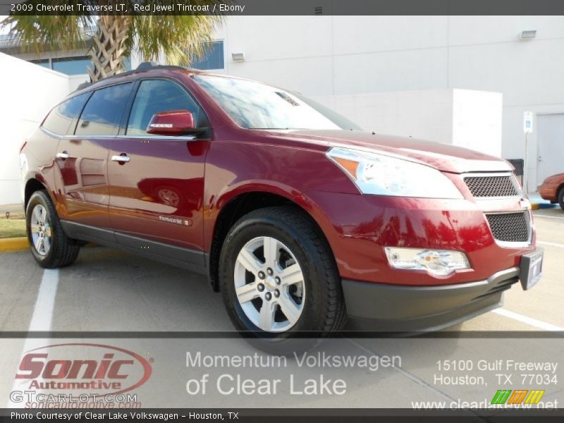 Red Jewel Tintcoat / Ebony 2009 Chevrolet Traverse LT