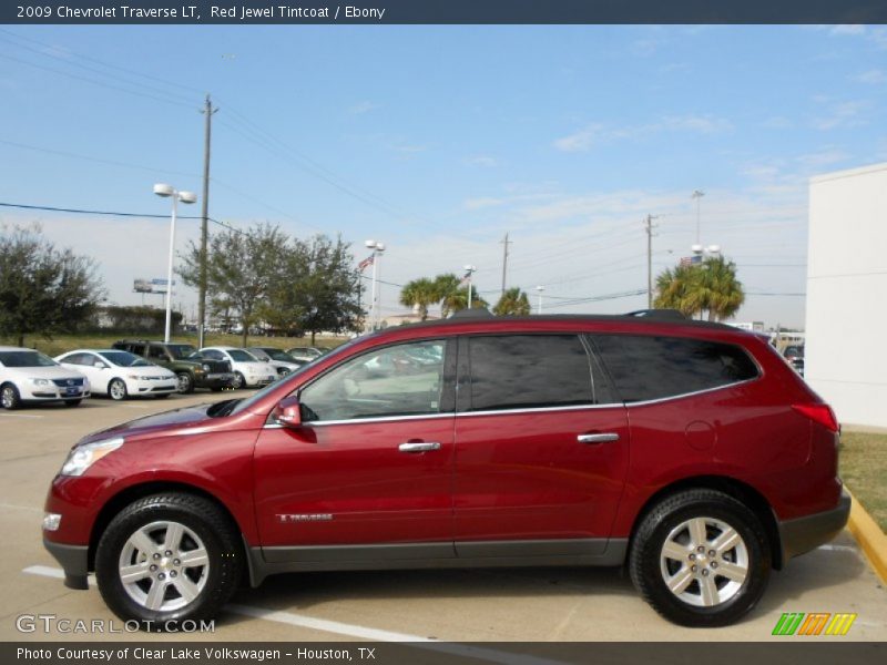 Red Jewel Tintcoat / Ebony 2009 Chevrolet Traverse LT