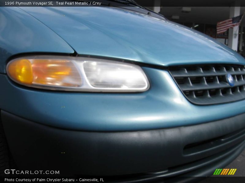 Teal Pearl Metallic / Grey 1996 Plymouth Voyager SE