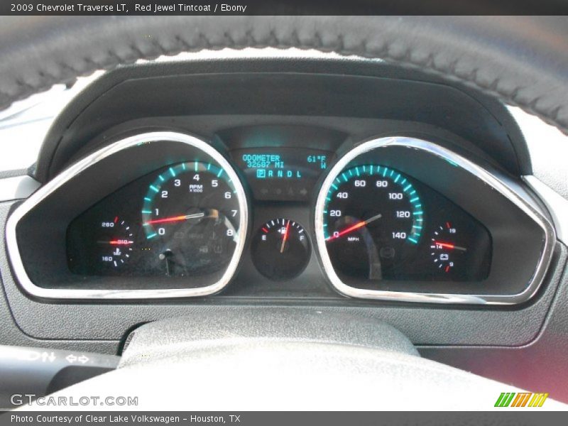 Red Jewel Tintcoat / Ebony 2009 Chevrolet Traverse LT