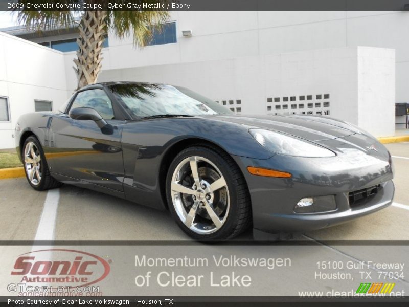 Cyber Gray Metallic / Ebony 2009 Chevrolet Corvette Coupe