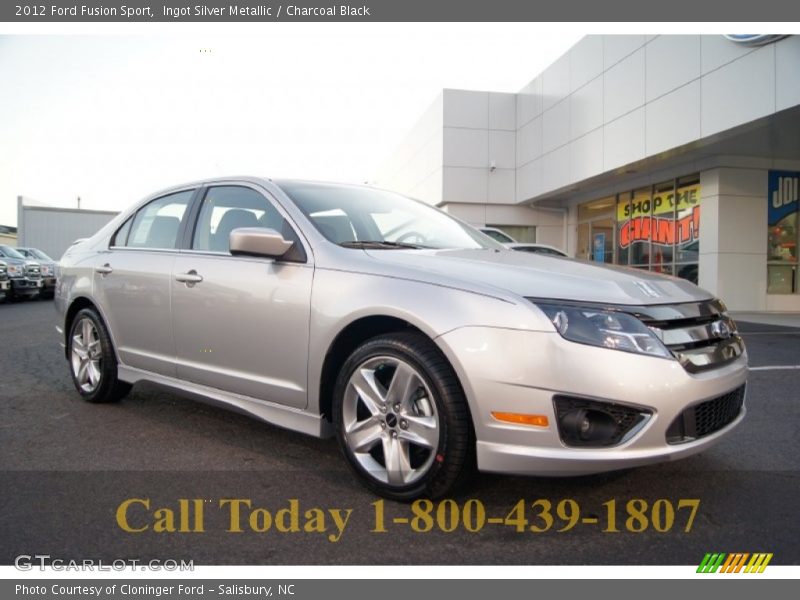 Ingot Silver Metallic / Charcoal Black 2012 Ford Fusion Sport