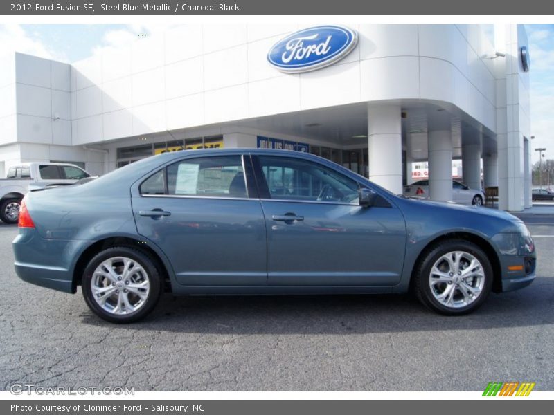 Steel Blue Metallic / Charcoal Black 2012 Ford Fusion SE