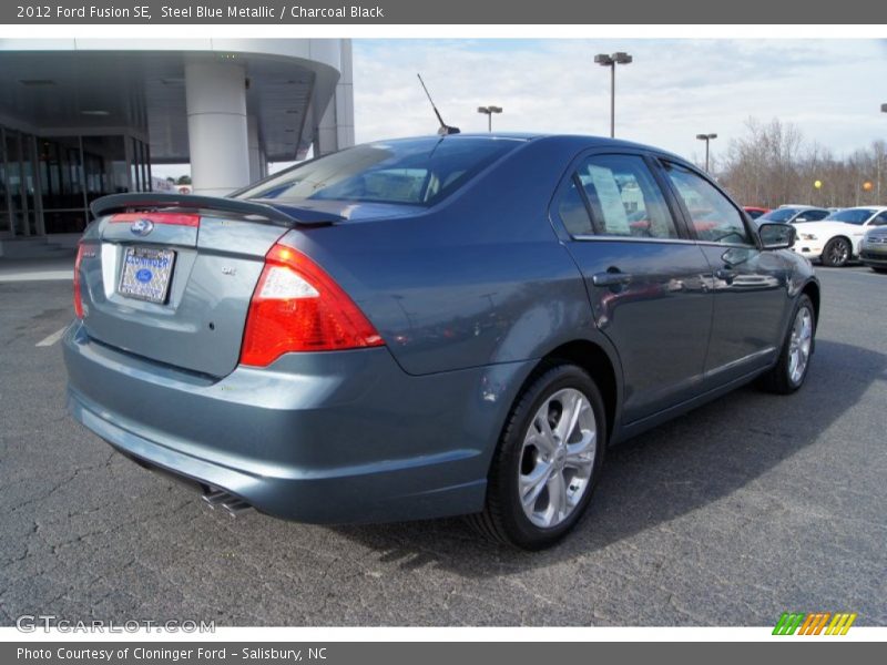 Steel Blue Metallic / Charcoal Black 2012 Ford Fusion SE