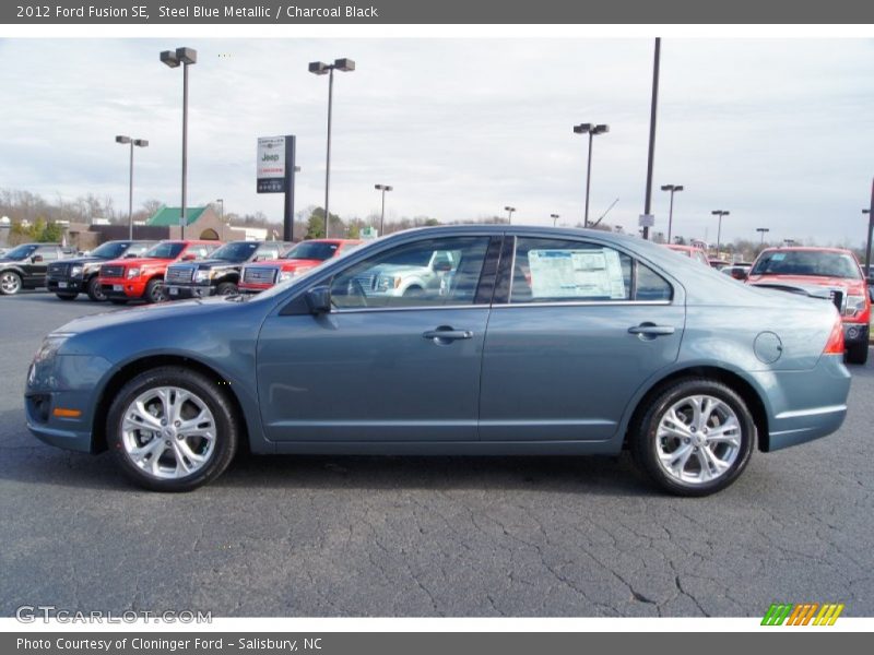 Steel Blue Metallic / Charcoal Black 2012 Ford Fusion SE