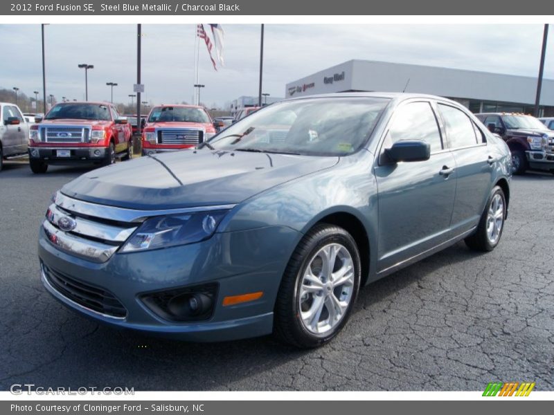 Steel Blue Metallic / Charcoal Black 2012 Ford Fusion SE