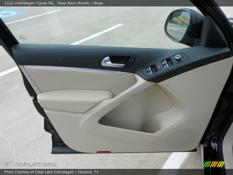 Deep Black Metallic / Beige 2012 Volkswagen Tiguan SEL