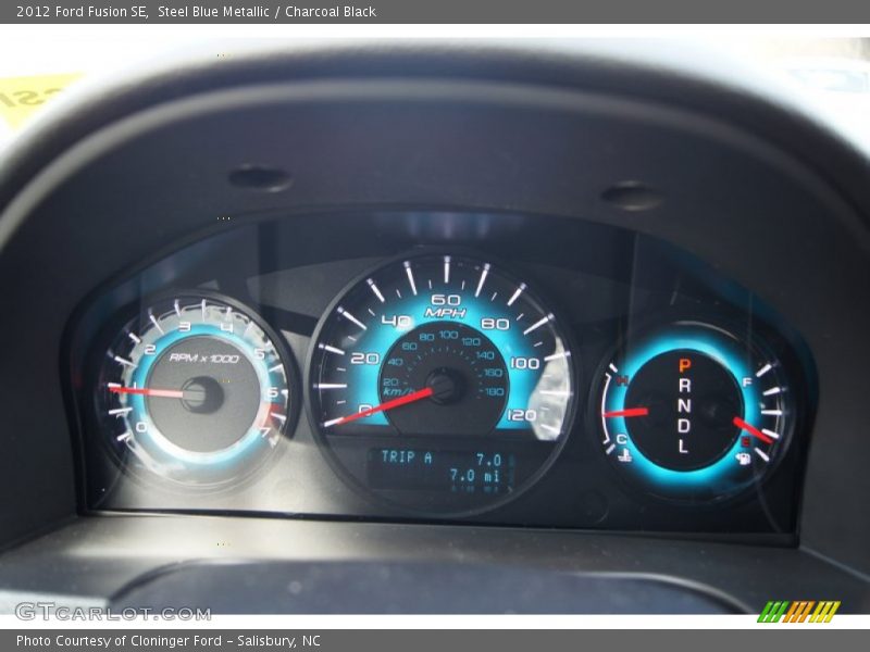 Steel Blue Metallic / Charcoal Black 2012 Ford Fusion SE