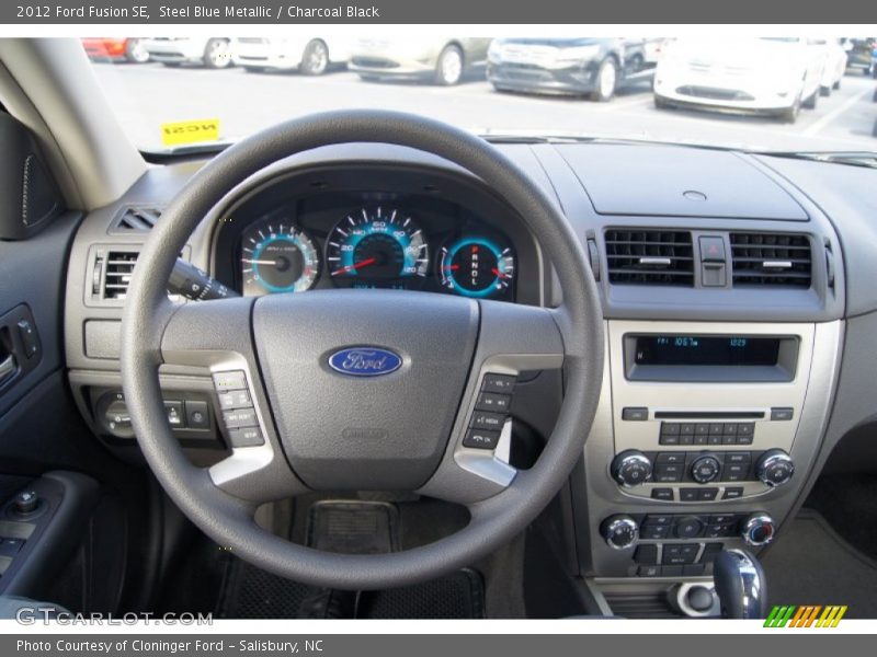 Steel Blue Metallic / Charcoal Black 2012 Ford Fusion SE