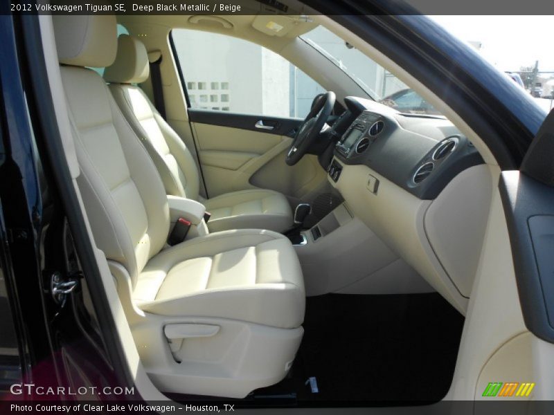 Deep Black Metallic / Beige 2012 Volkswagen Tiguan SE
