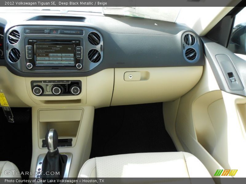 Deep Black Metallic / Beige 2012 Volkswagen Tiguan SE