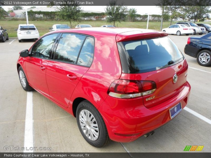 Tornado Red / Titan Black 2012 Volkswagen Golf 4 Door